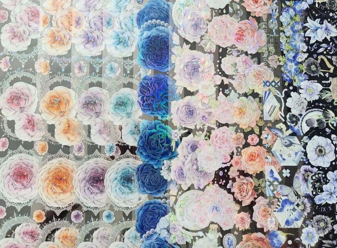 切売セット ★ 海外 マスキングテープ マステ PET 花 おすそ分け まとめ売