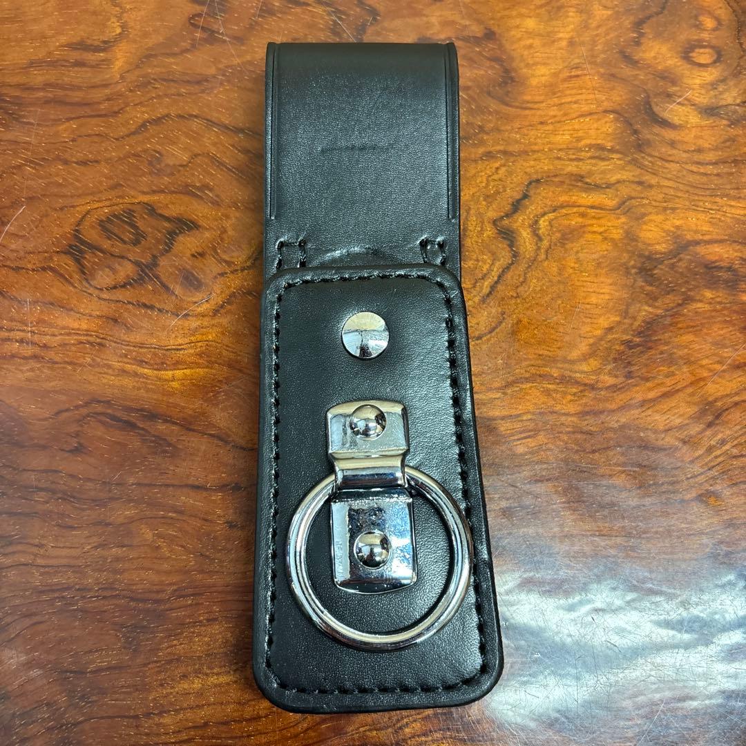 黒レザーセキュリティケース　警棒吊り　0204o217