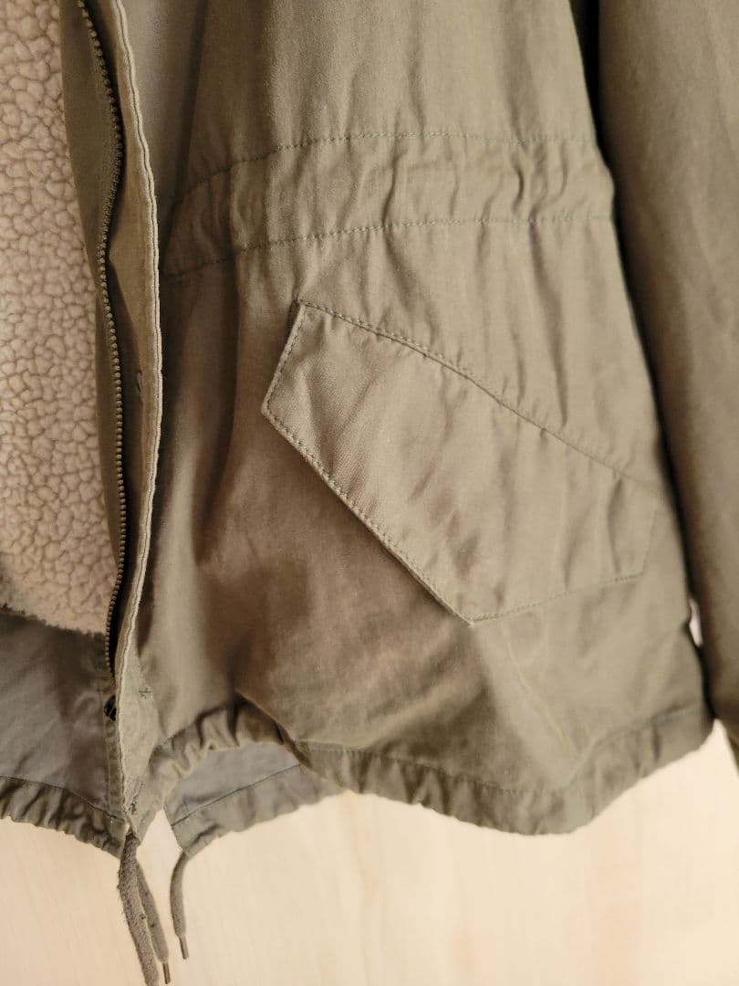 JOURNAL STANDARD ファー付きボアライニングジャケット カーキ　M