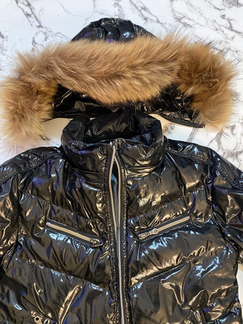 Y2K archive 光沢　短丈　ラクーンファー　エナメル質　グランジ　平成