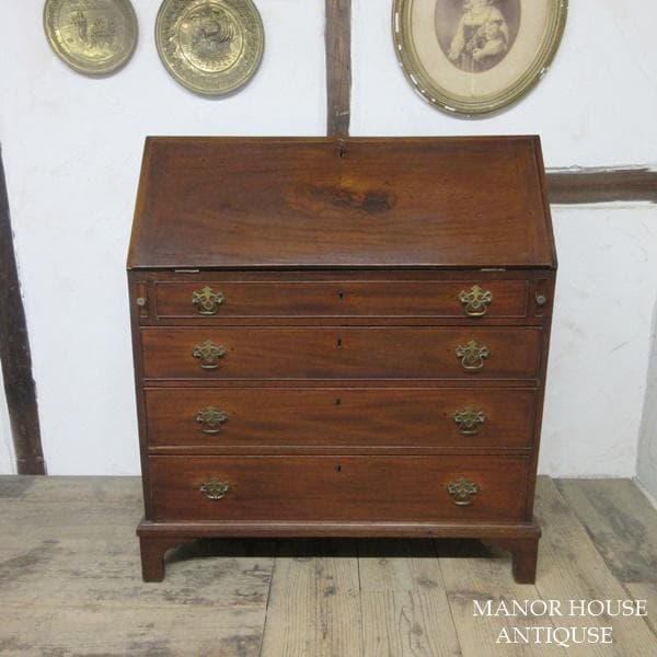イギリス アンティーク 家具 ライティングビューロー デスク 机 6556d