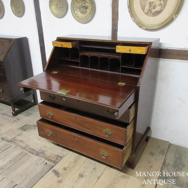 イギリス アンティーク 家具 ライティングビューロー デスク 机 6556d
