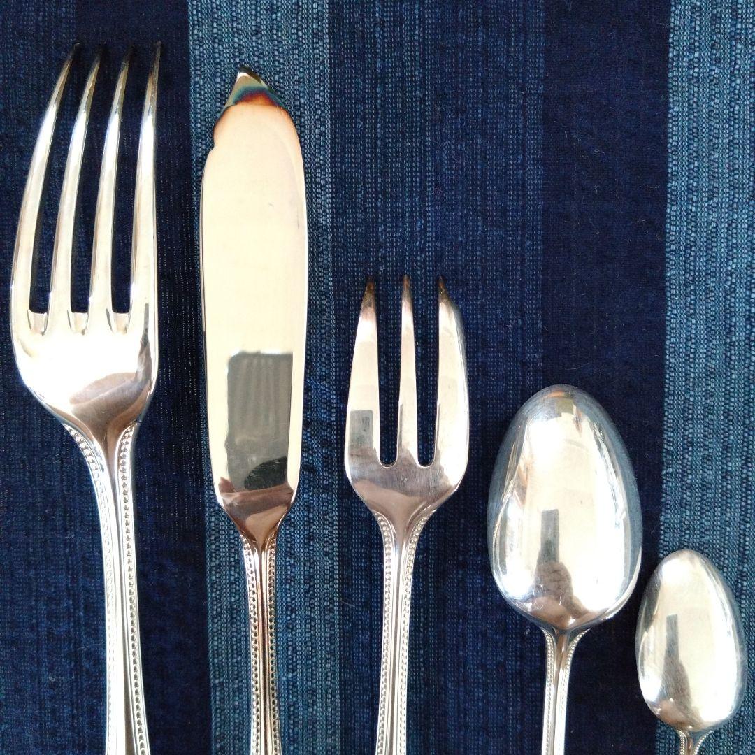 クリストフルシルバー（銀メッキ）カトラリー　パールコレクション６本セット【中古】