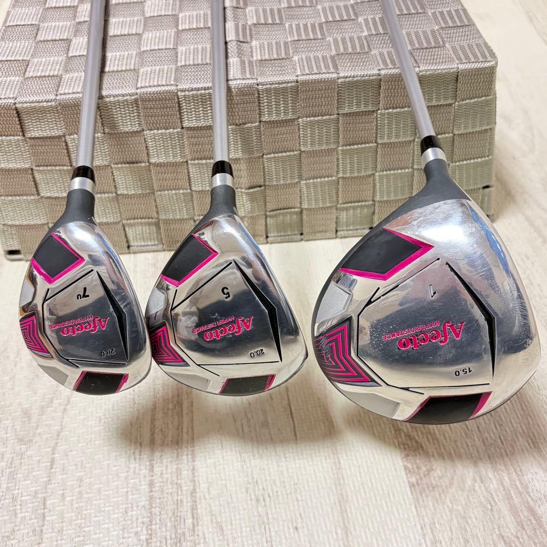 Afecto レディース ゴルフクラブセット レフティ 左用 8本 キャディ