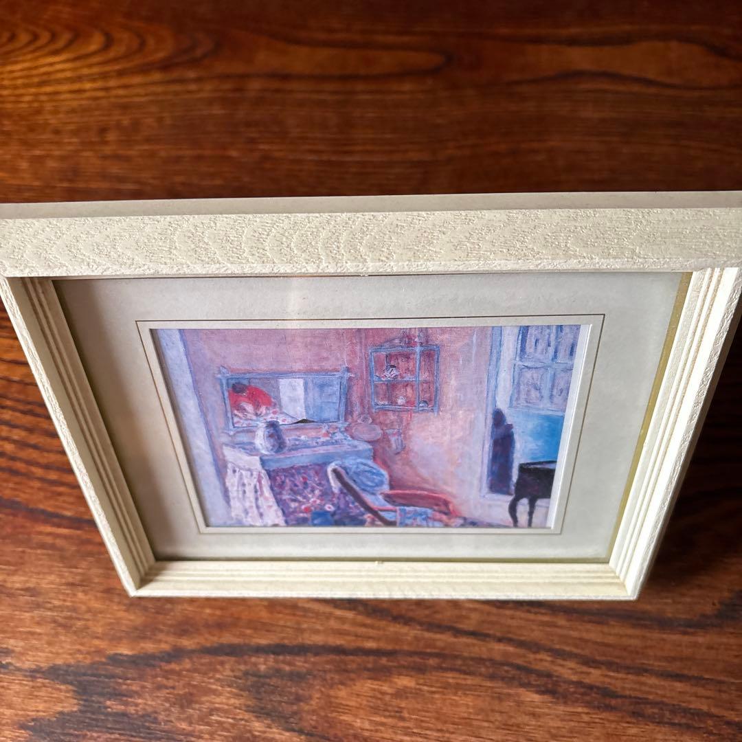 室内の静物画 油彩 白色フレーム