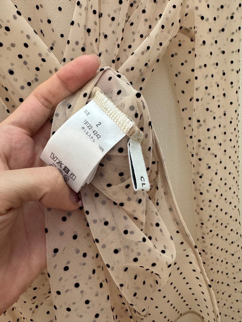 トップス CLANE SHEER DRAPE BODYSUITS