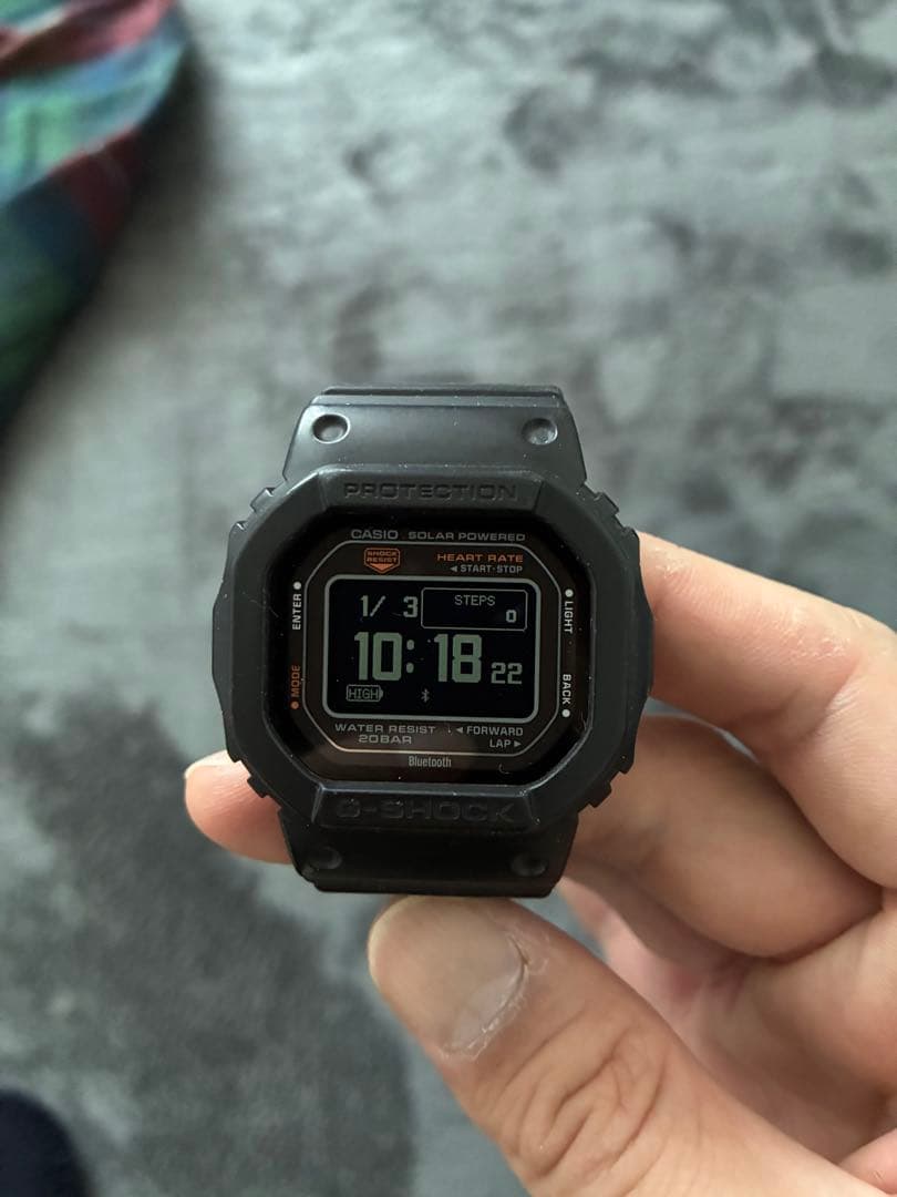 G-SHOCK　DW-H5600-1JR デジタル腕時計 ブラック 心拍数測定