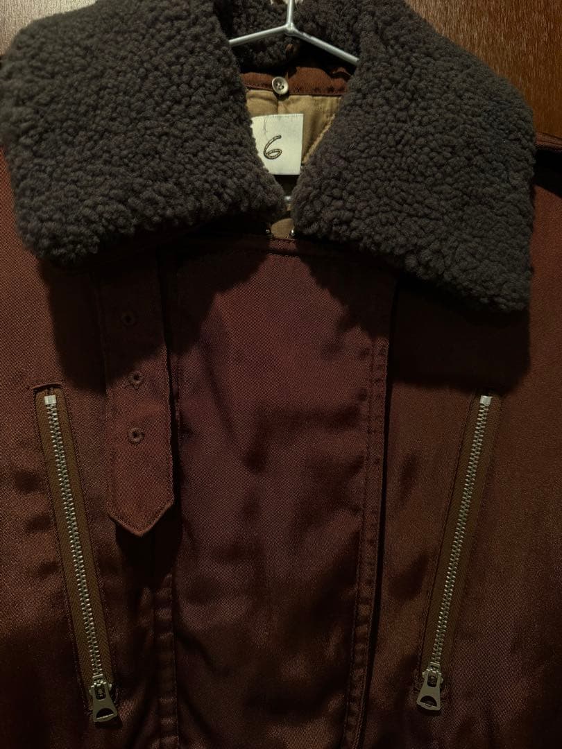 美品　6(ROKU)BOA COLLAR ZIP COAT/コート