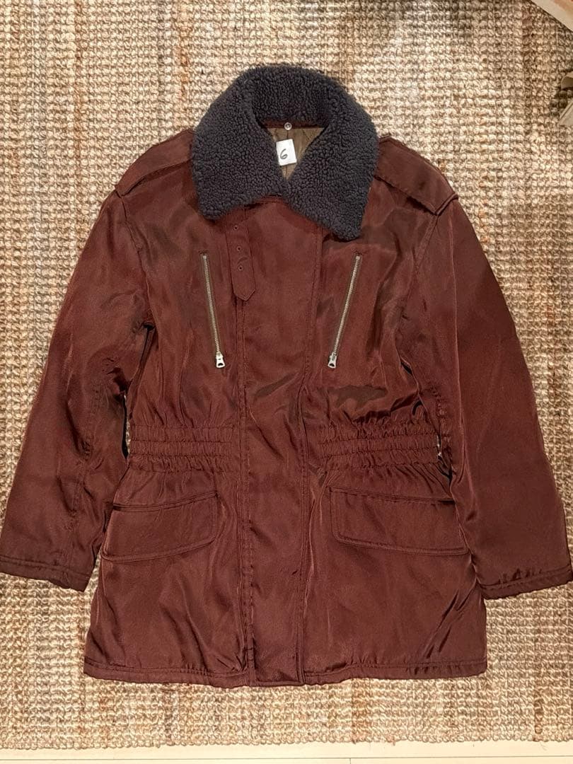 美品　6(ROKU)BOA COLLAR ZIP COAT/コート