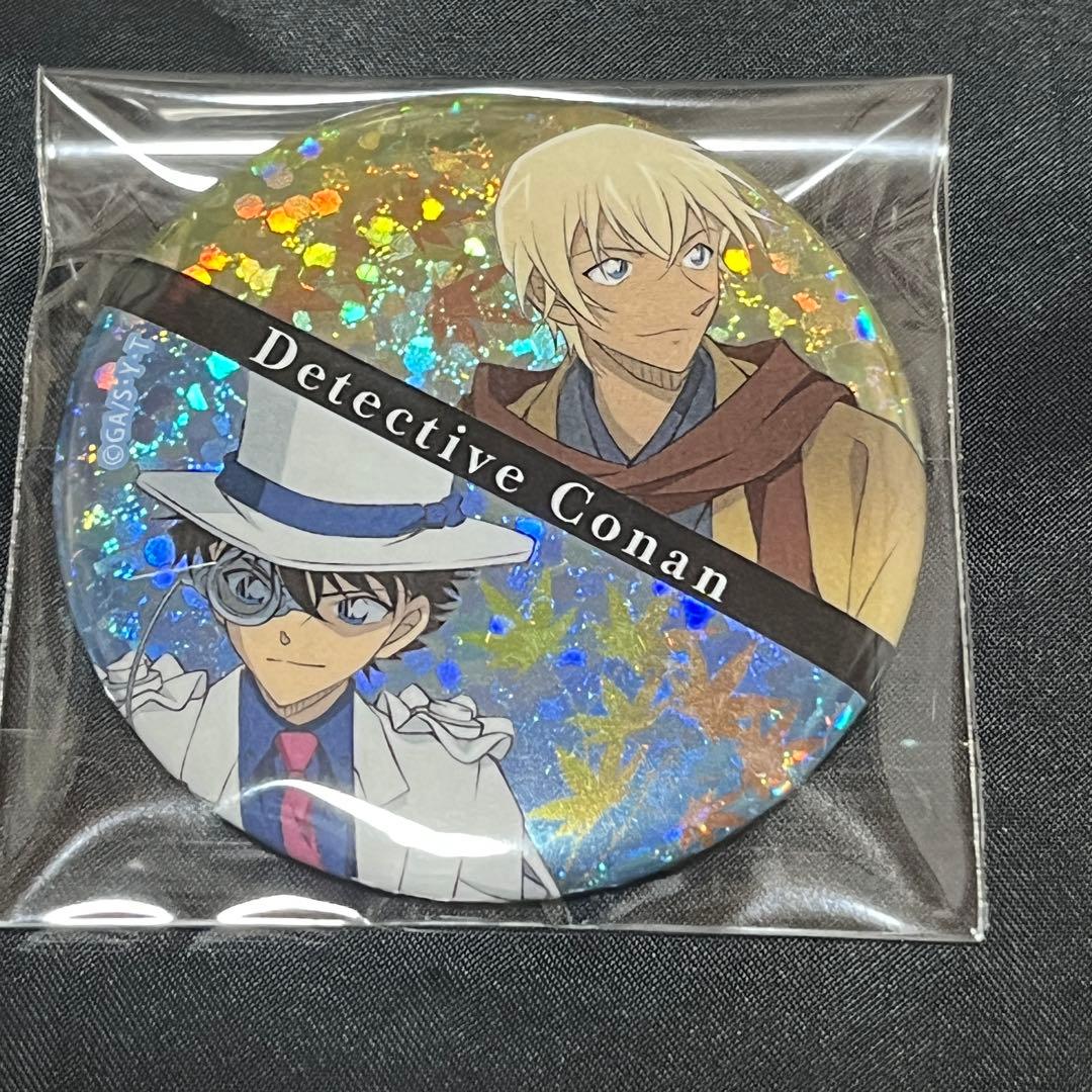 名探偵コナン 秋の華和装 クラックス 怪盗キッド 安室透 スパークル缶バッジ