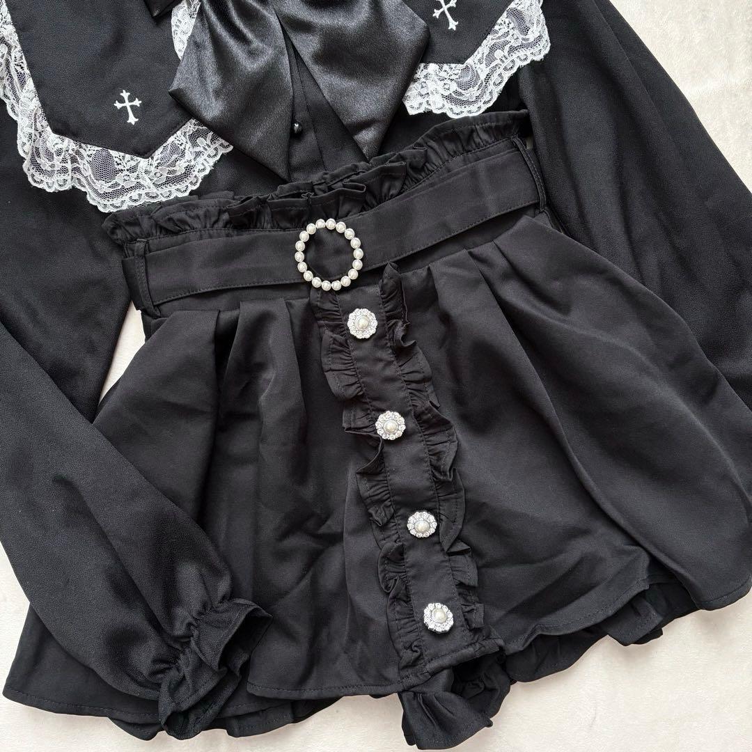 地雷 マーズ セーラー ブラウス ノエミー スカパン 十字架リボン セットアップ