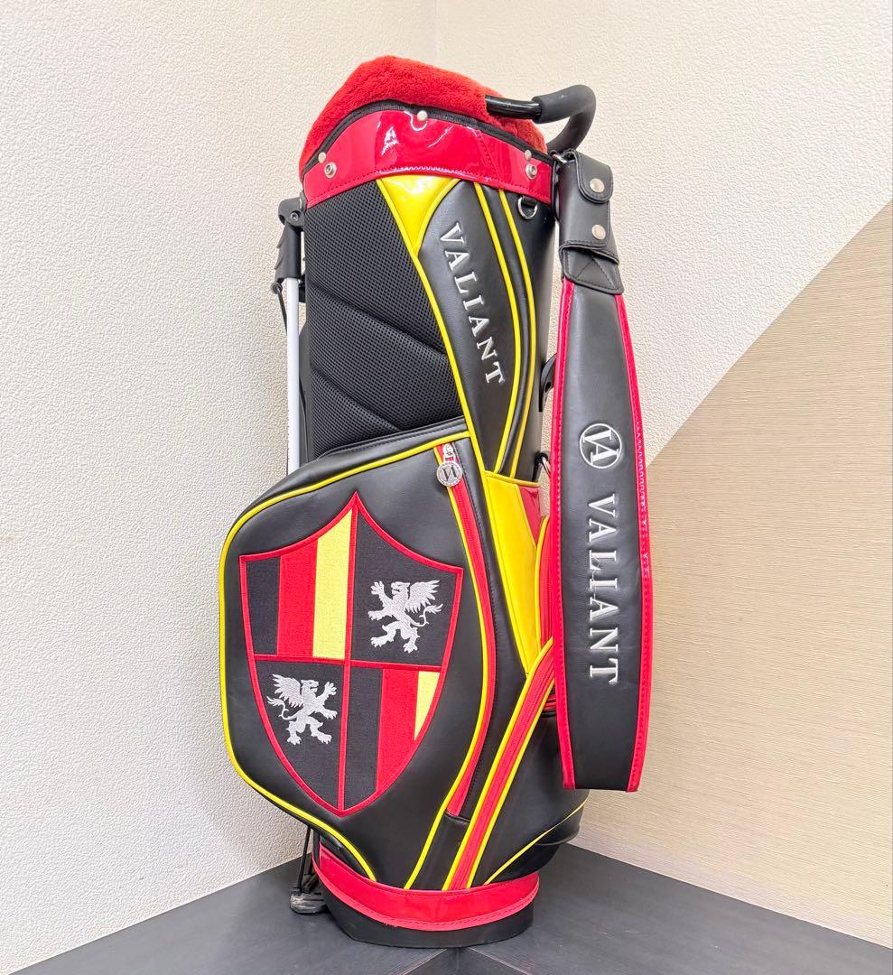 VALIANT スタンド式ゴルフバッグ 黒/赤/黄