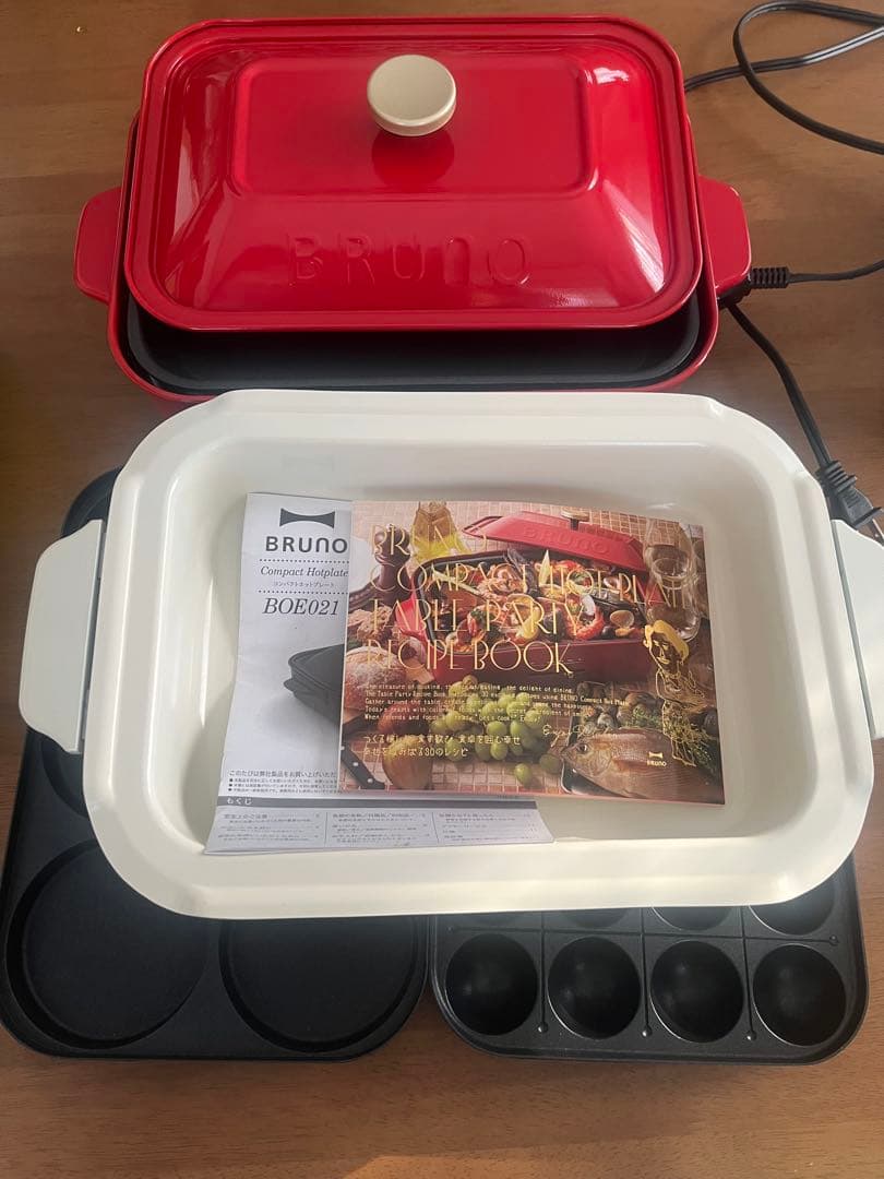 ブルーノコンパクトホットプレート　 別売りマルチプレート、セラミックコート鍋