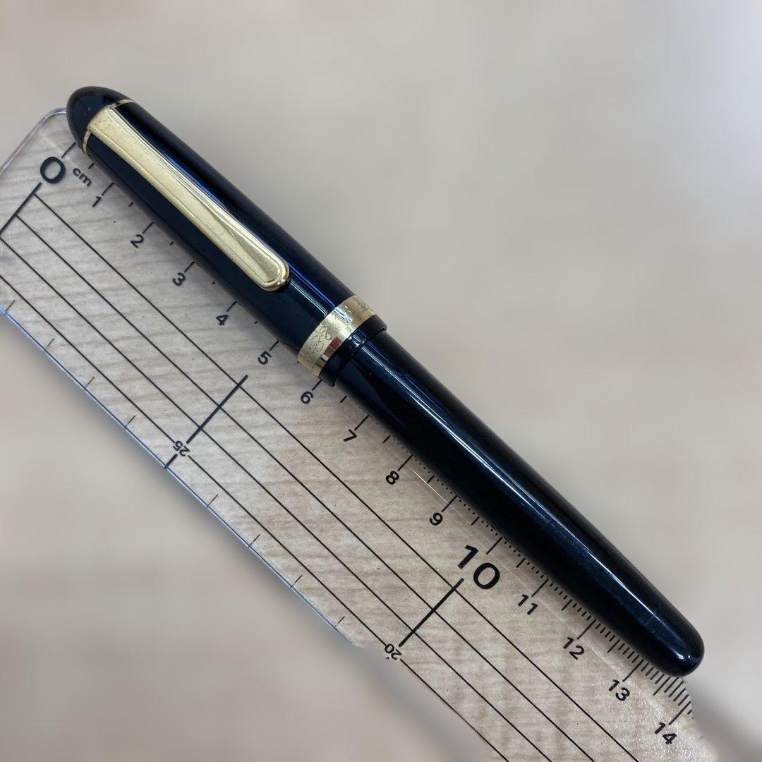 platinum プラチナ #3776 万年筆 黒 ゴールド 細