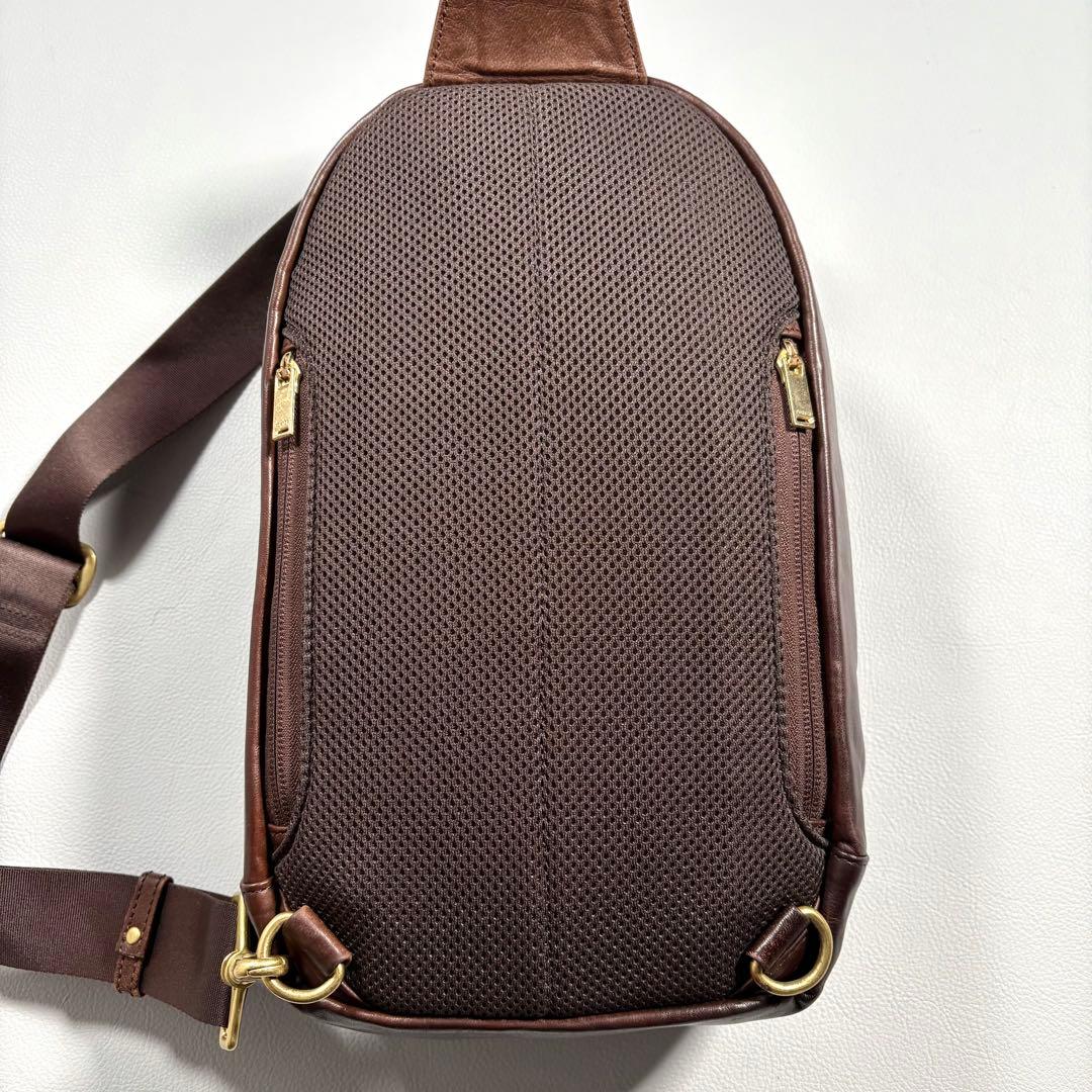 ポーター PORTER フランク スリングショルダーバッグ 馬革 レザー 茶