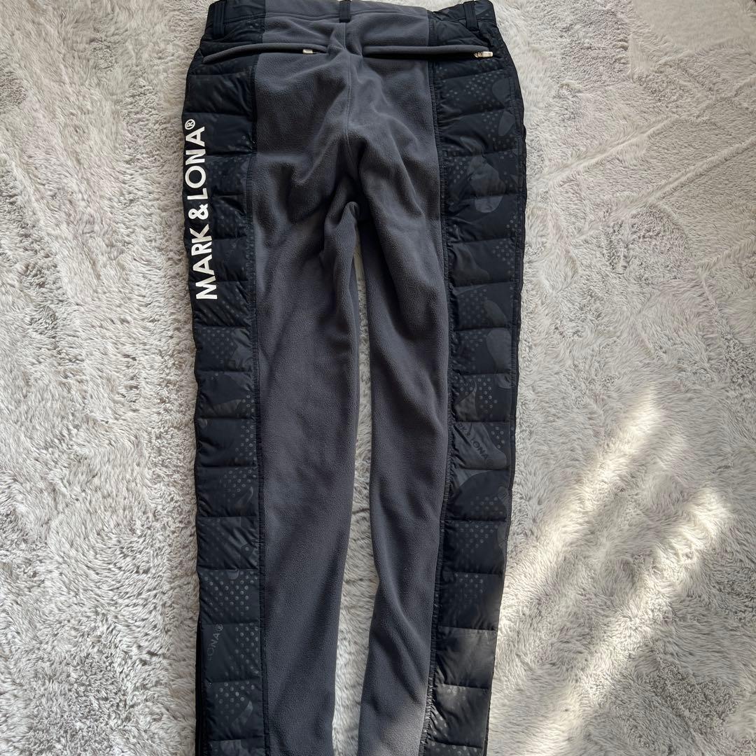 スカルモチーフ スリムフィットパンツ グレー