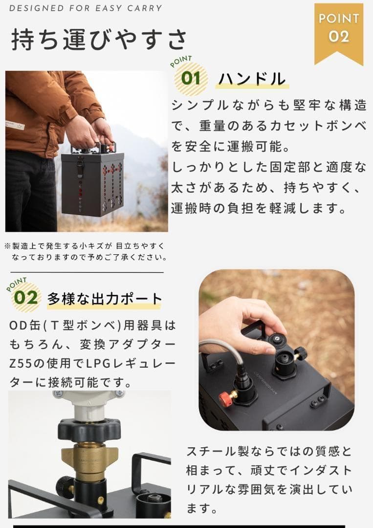 CB缶 ガスステーション 6缶式 簡易ガス供給器 ガスユニット