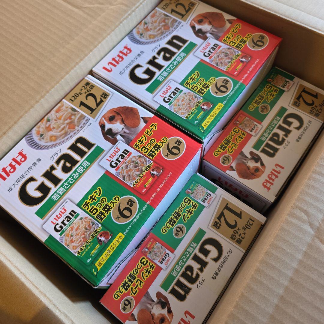 イナバ グラン レトルト ドッグフード(120gx12袋)x12箱