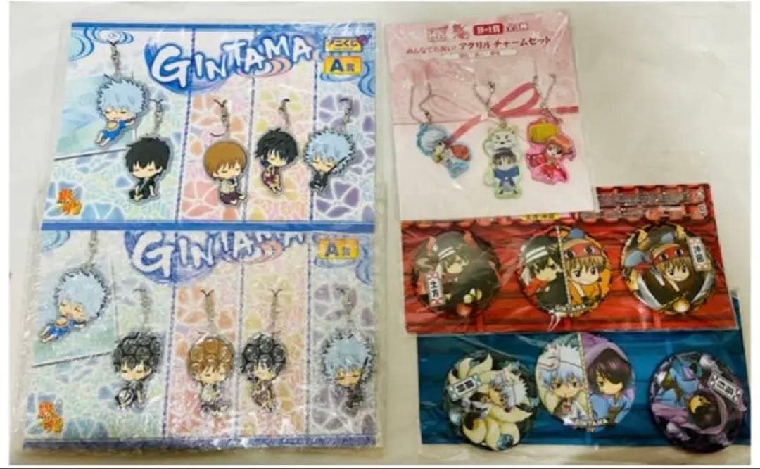 ★銀魂　グッズ纏め売り　銀時土方沖田高杉神威神楽近藤桂 アクリルスタンド缶バッジ