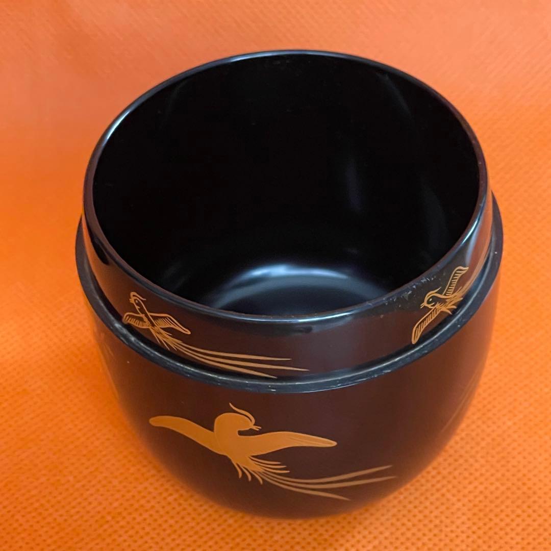 棗　長尾鳥蒔絵　伯峰