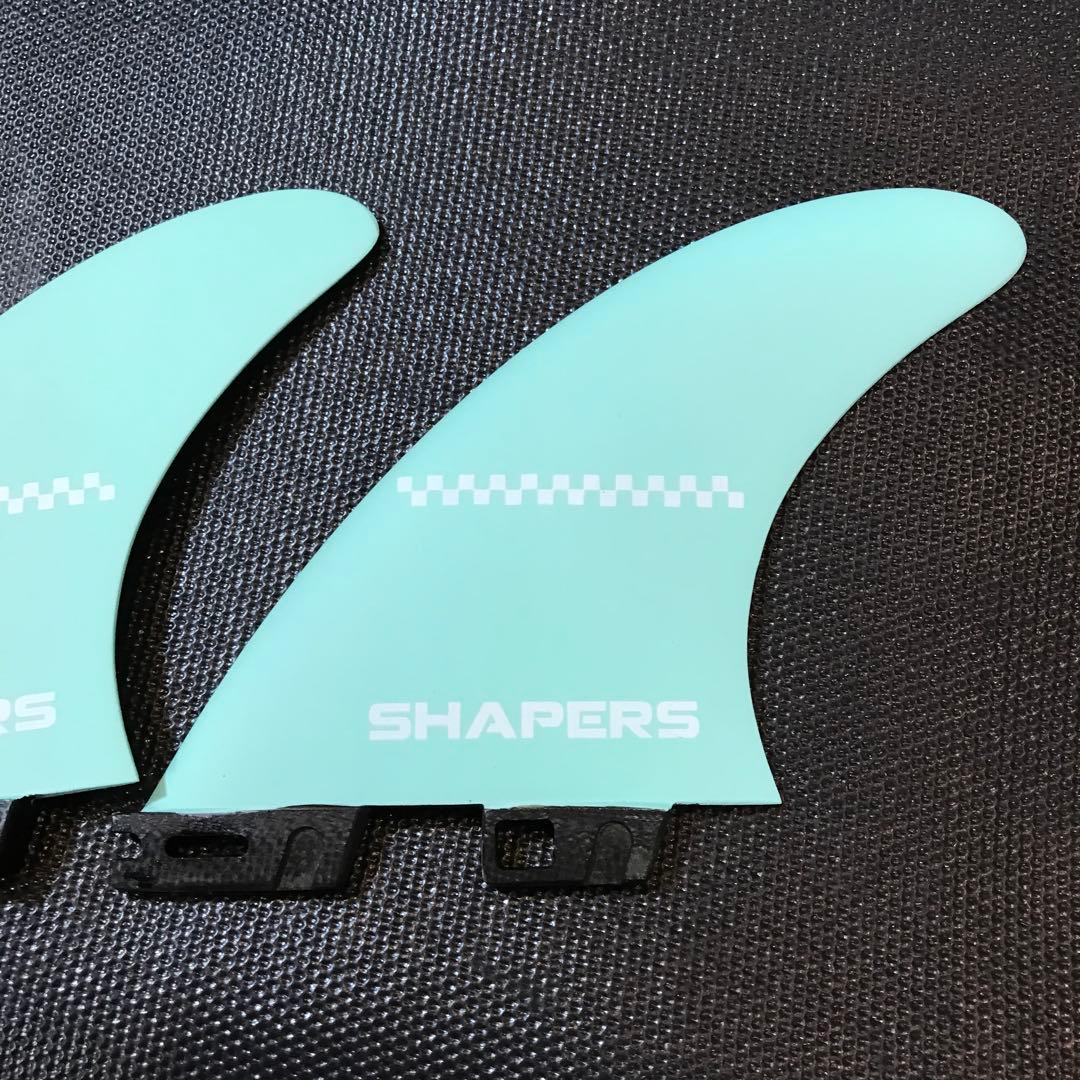 SHAPERS サーフボードフィン 3枚セット ミントグリーン