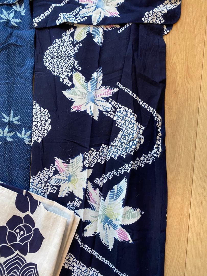 浴衣まとめ売り　7枚　浴衣　絞り柄　アンティーク