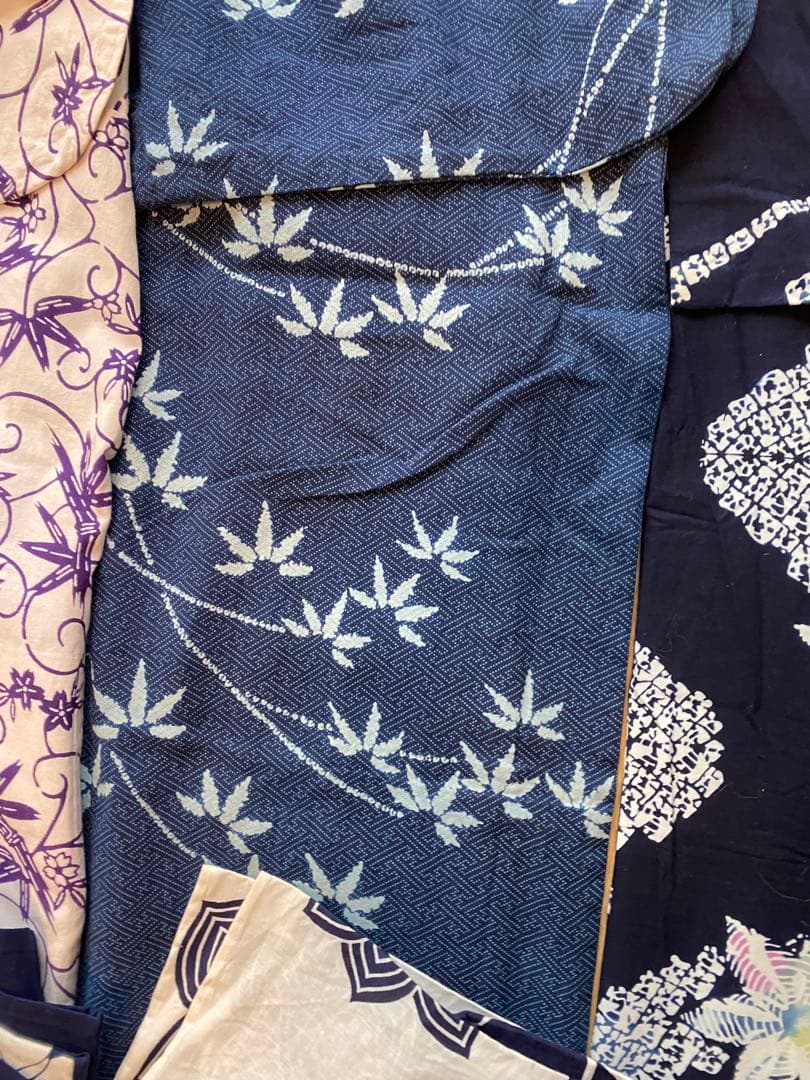 浴衣まとめ売り　7枚　浴衣　絞り柄　アンティーク