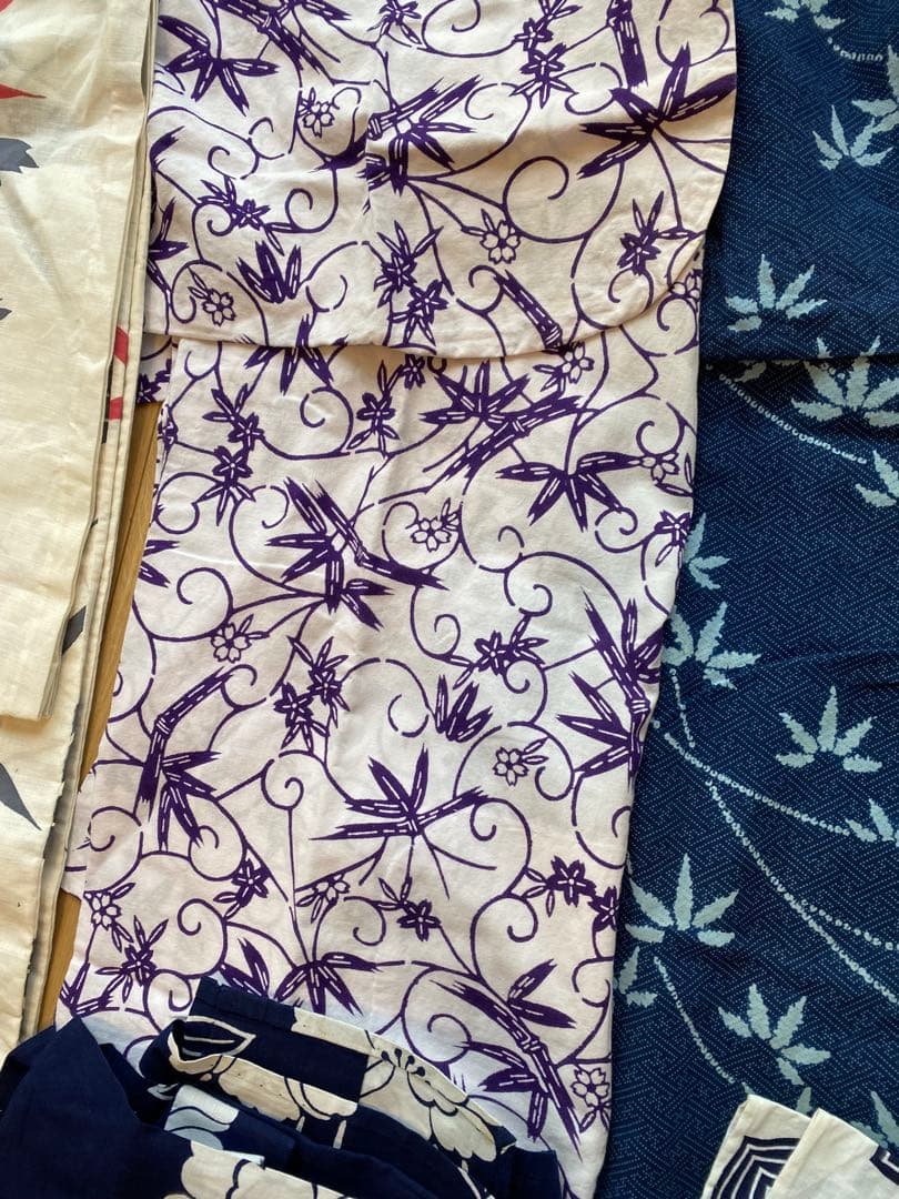 浴衣まとめ売り　7枚　浴衣　絞り柄　アンティーク