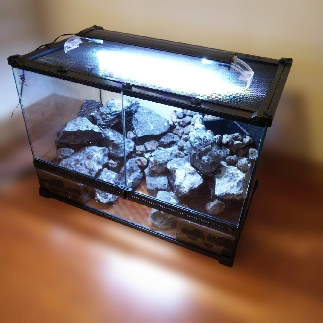 【完成品】滝のあるアクアテラリウムの土台