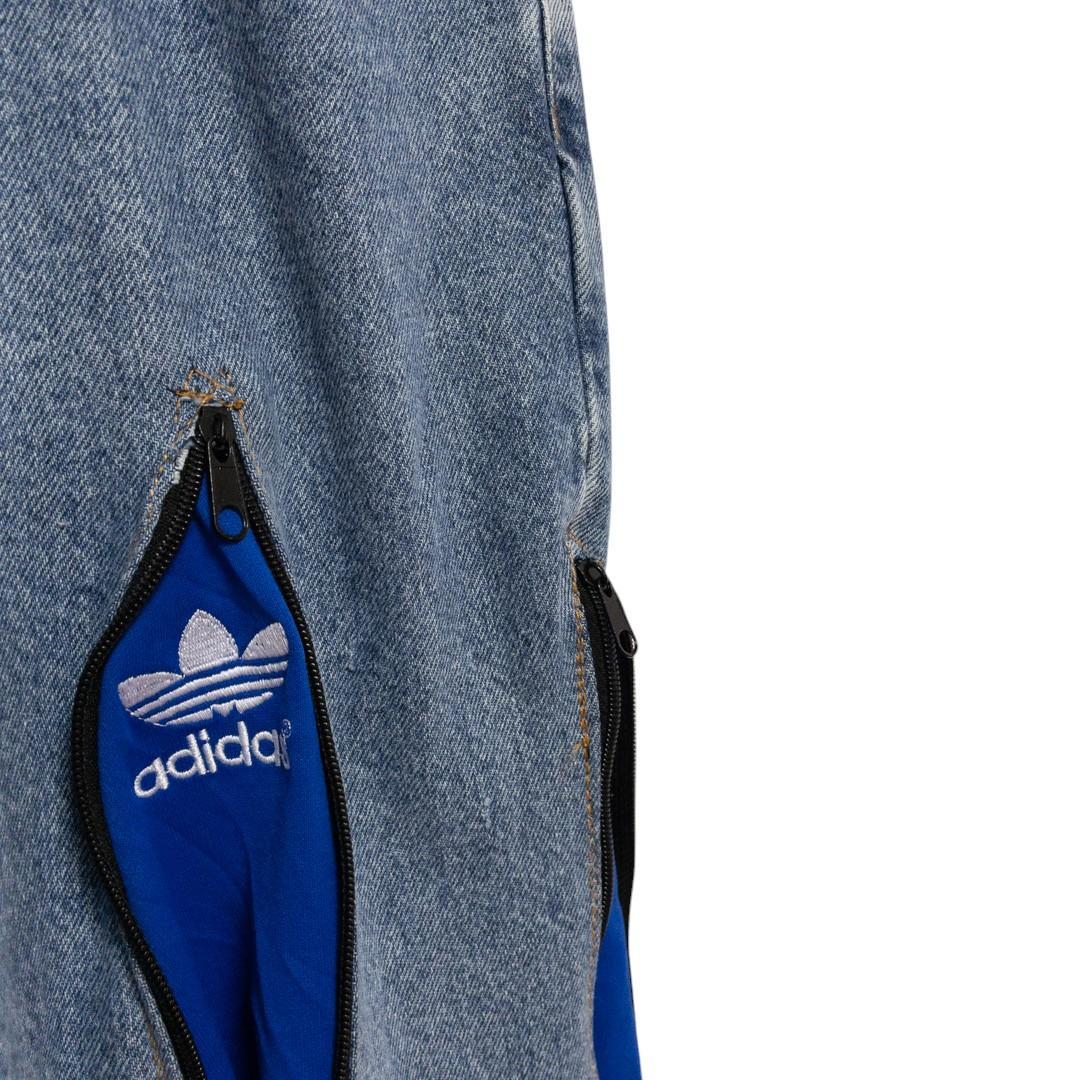 リメイク 4ジップ トラック デニムパンツ C-4578