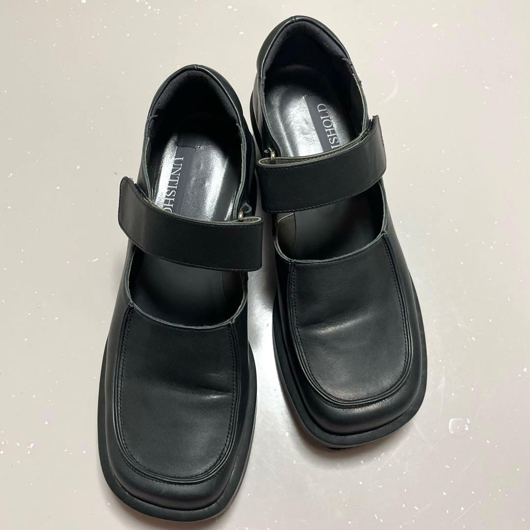 美品⭐️UNTISHOLD アンチショルド LIZA レザーシューズ 黒 日本製