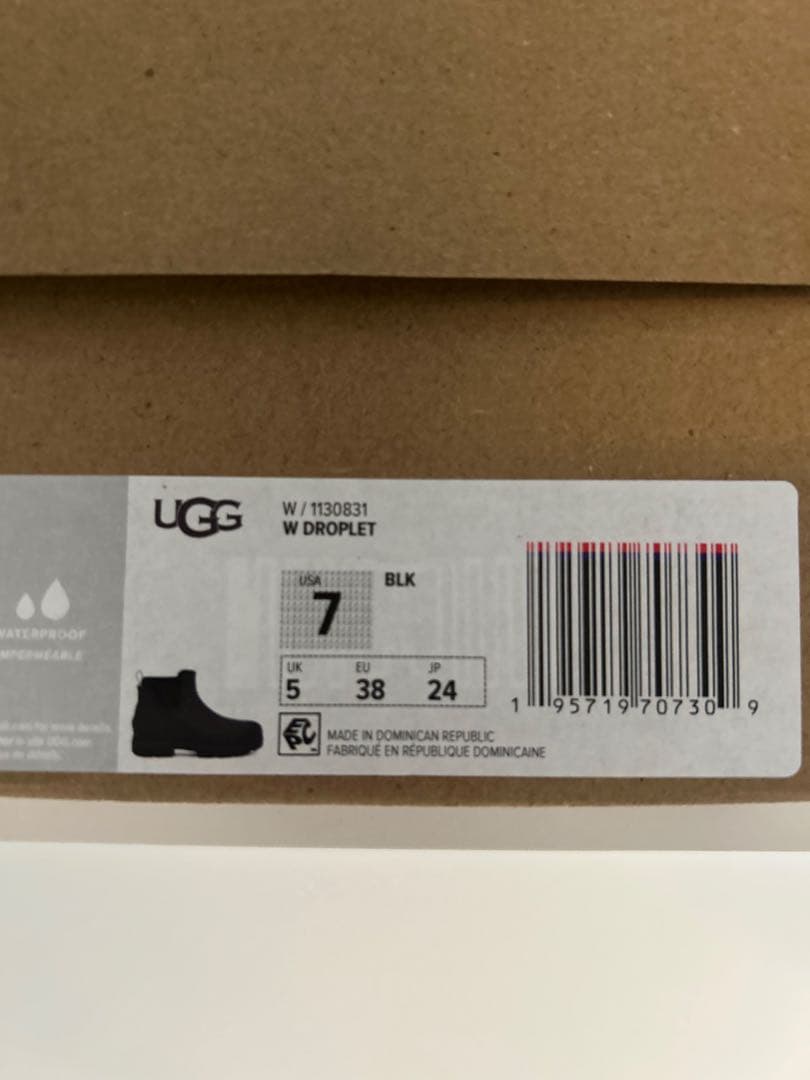 ugg レインブーツ ラバーブーツ ウィメンズ ドロップレット　24.0
