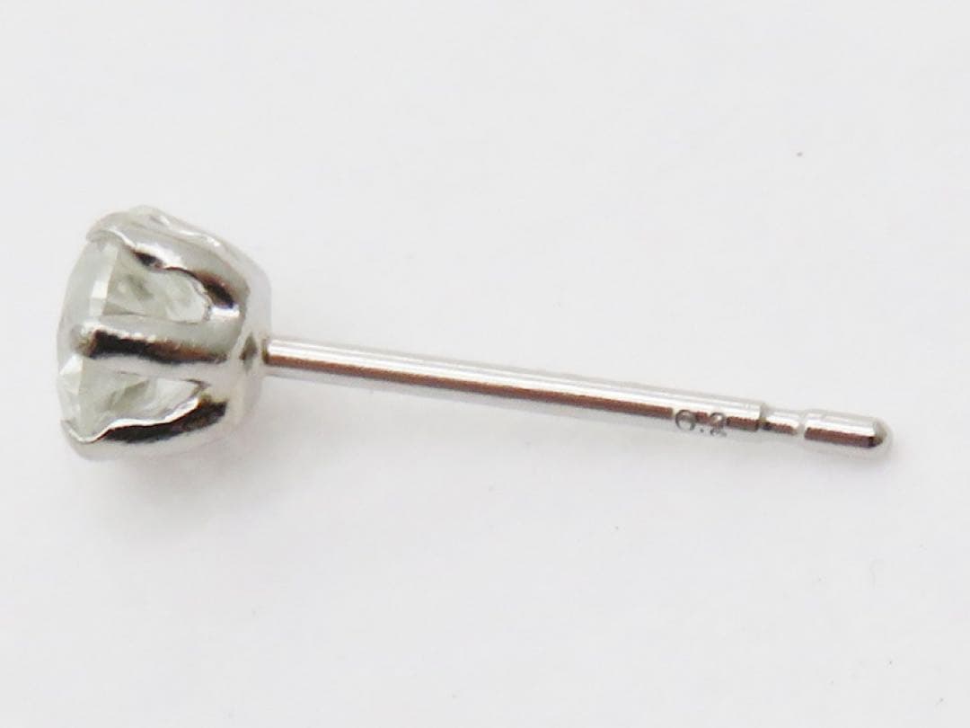 i*e様 Pt900 天然ダイヤモンド0.23ct 片耳ピアス ダイヤモンドピア