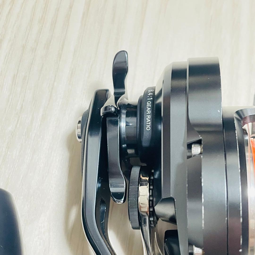 オシアジガー Ｆカスタム 1501HG 左巻き 両軸リール 2号 PEライン付き