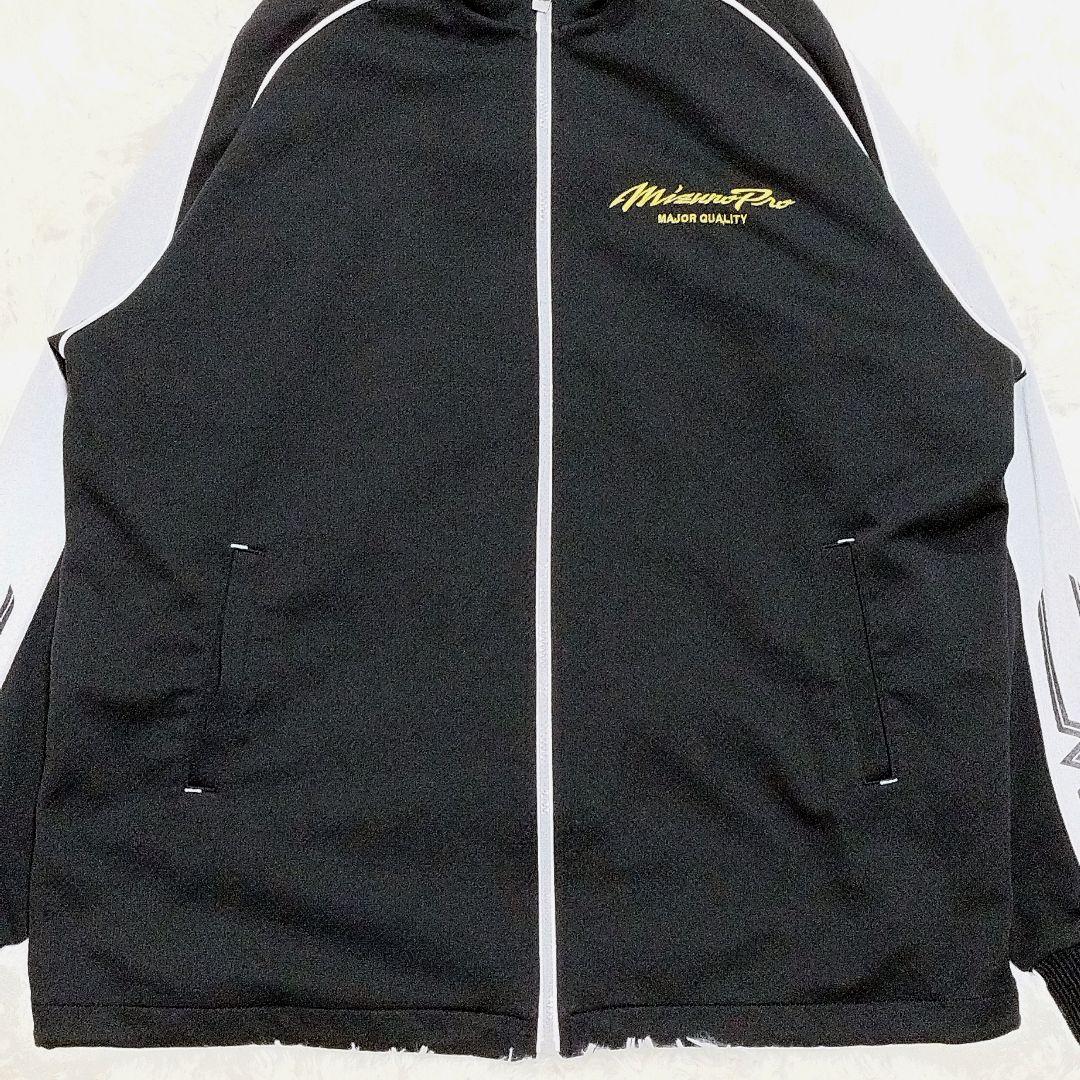 ミズノプロ 刺繍ロゴ セットアップ ジャージ XL 黒 MIZUNO PRO