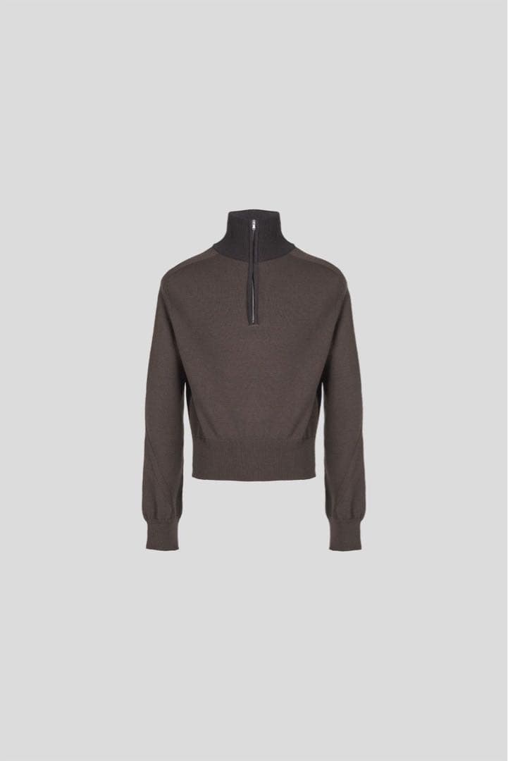 vuja de ハーフジップニット