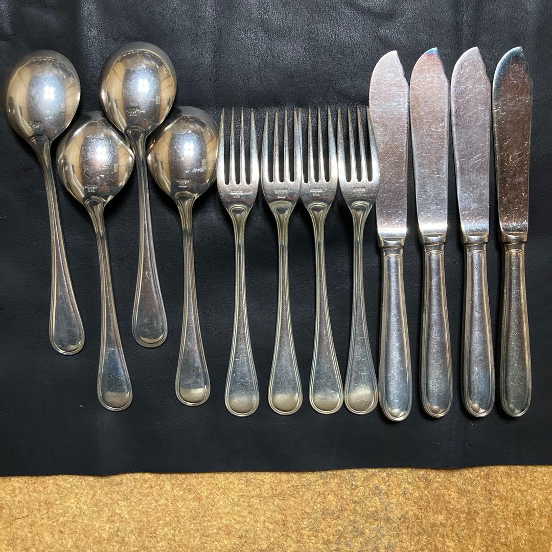 ノリタケEPNS(銀メッキ)カトラリー ナイフ＆フォーク&スプーン　12本セット