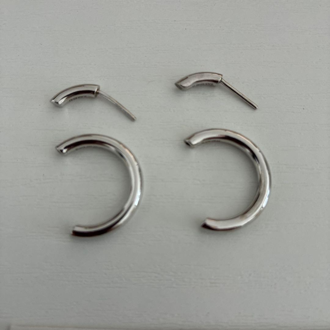 MARIA BLACK シルバー フープピアス×2