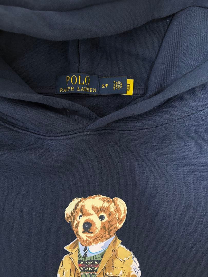 ラルフローレン ポロ ベアパーカーSメンズ　スウェット　紺