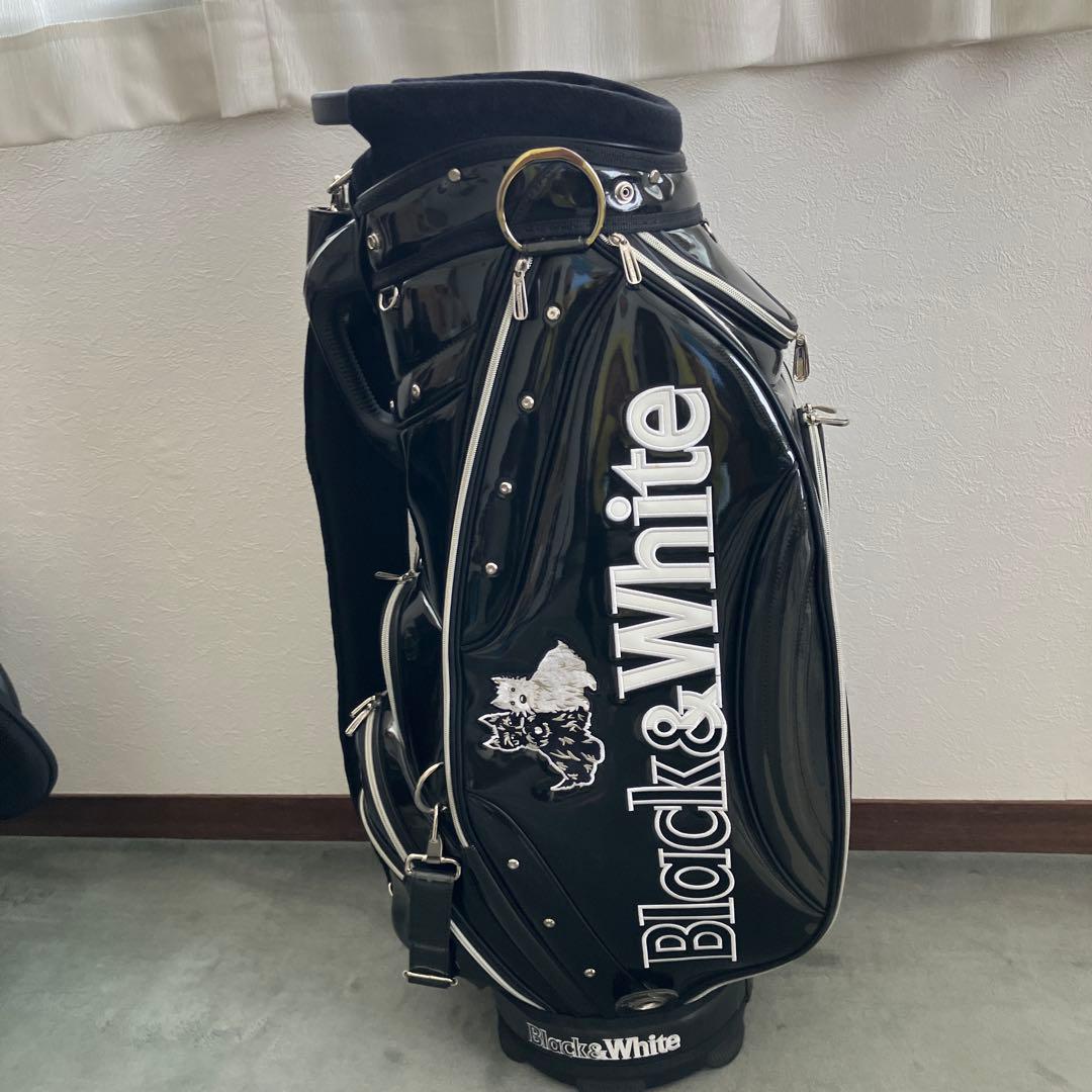 Black&White キャディバッグ ブラック/ホワイト