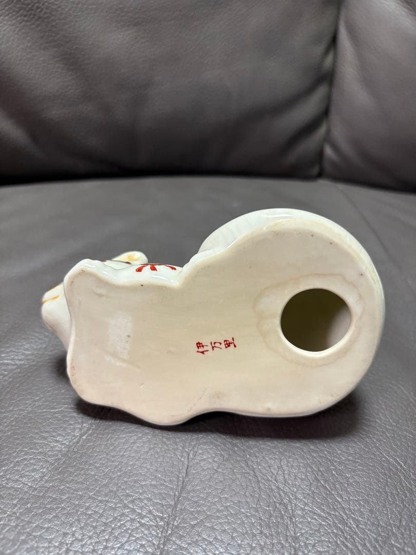 眠り猫　置物　レトロ