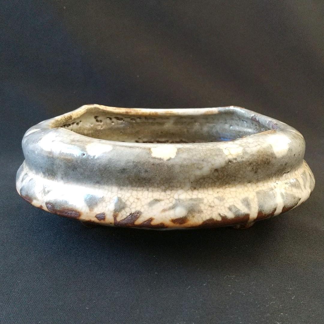 特別出品 桃山～江戸初期 鼠志野 足つき向付 美術館級 古箱 骨董