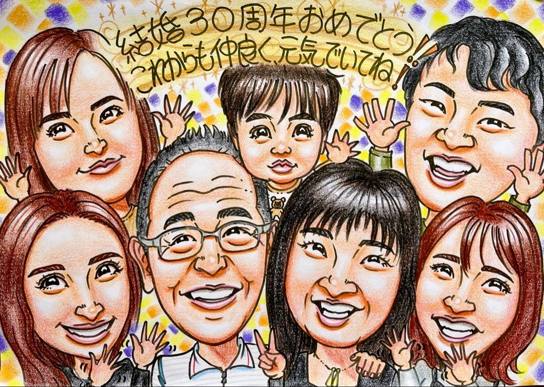 【お客ページ】（Juri様）オーダー似顔絵☆結婚式、誕生日や記念日に