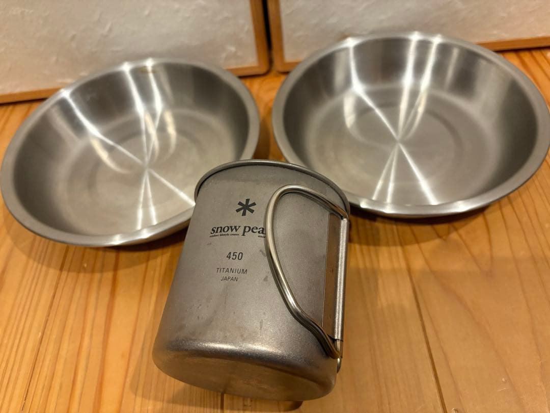 キャンプ用品まとめ売り　オイルランタン、オイル缶、収納ボックス、チタンマグなど