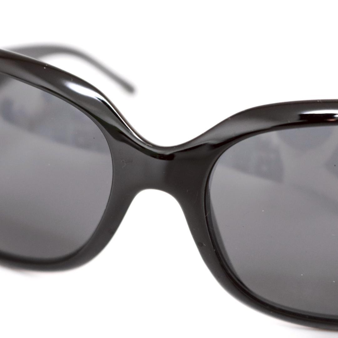 美品 CHANEL ラインストーンサングラス 黒 6026-B d09