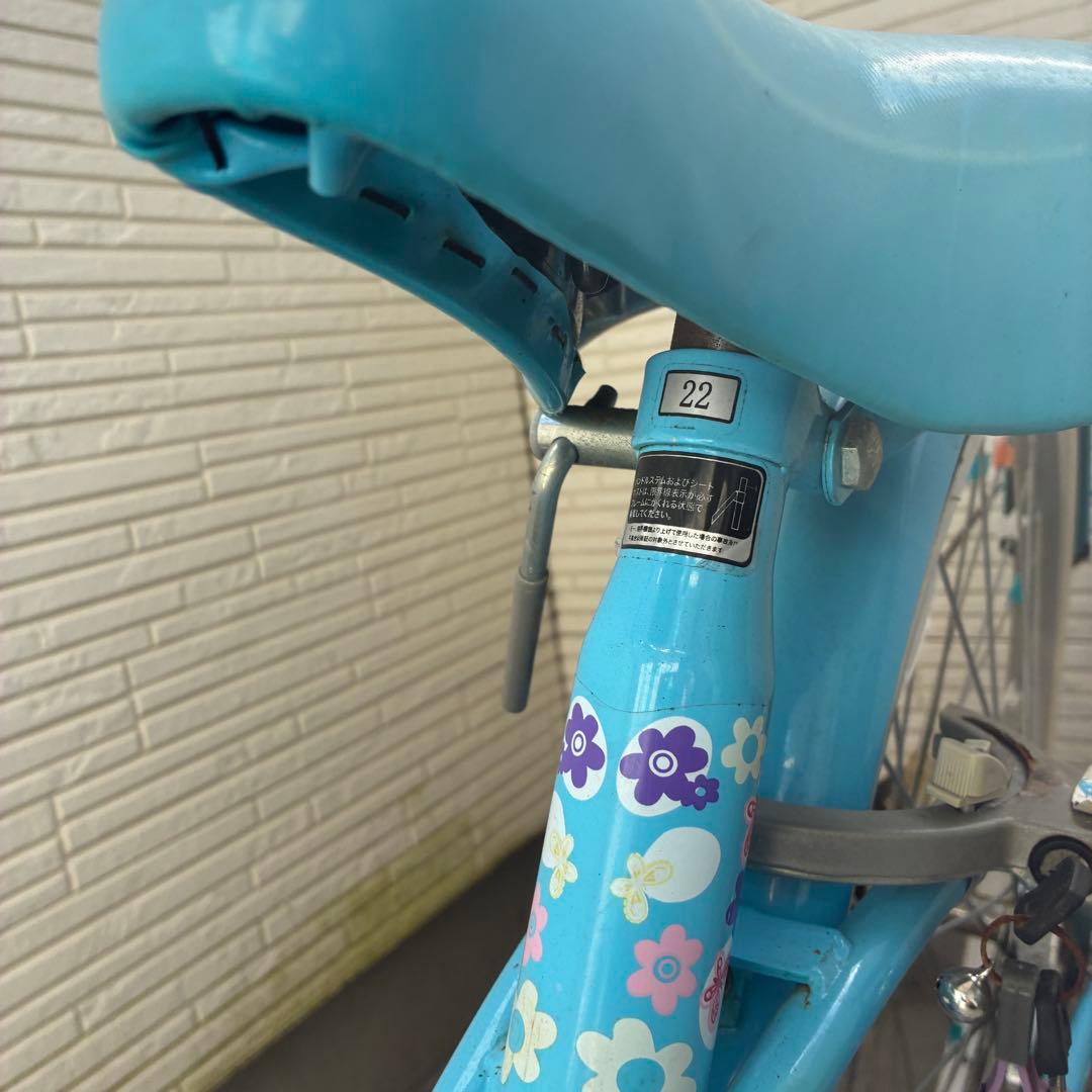 女の子用自転車 22インチ シマノ製6段変速 EM226 パステルブルー