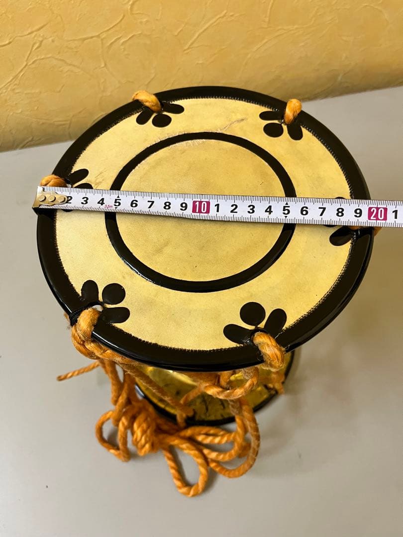 蒔絵締太鼓 漆塗り 和楽器 装飾用 インテリア 和風 小鼓 置物 漆塗り 金装飾