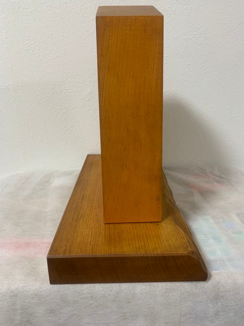 【非売品】山形牛 駒形看板 天然木製 台座付 指定店用 什器 置物 銘柄牛 心作