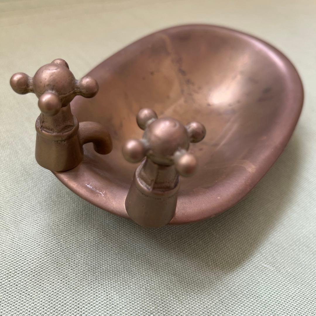 ★アンティーク★真鍮★バスタブ石鹸入れ&シェルトレー灰皿　2点セット