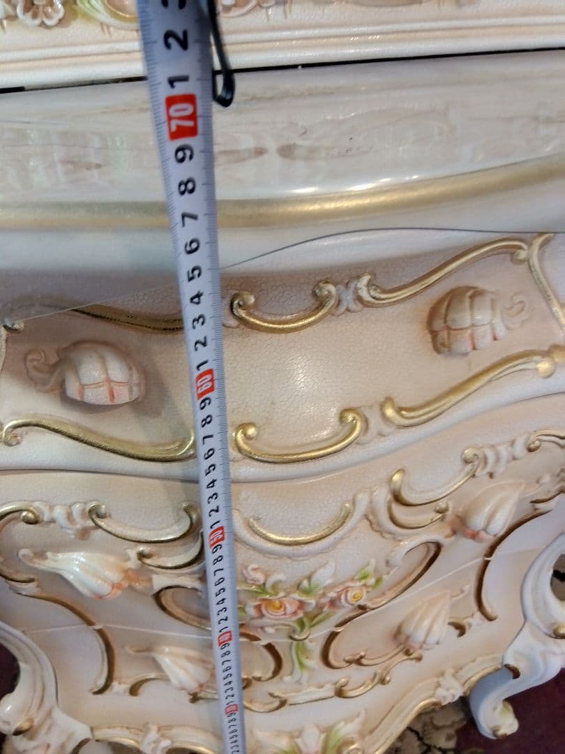 ロココ調　姫系ドレッサー　椅子セット　中古